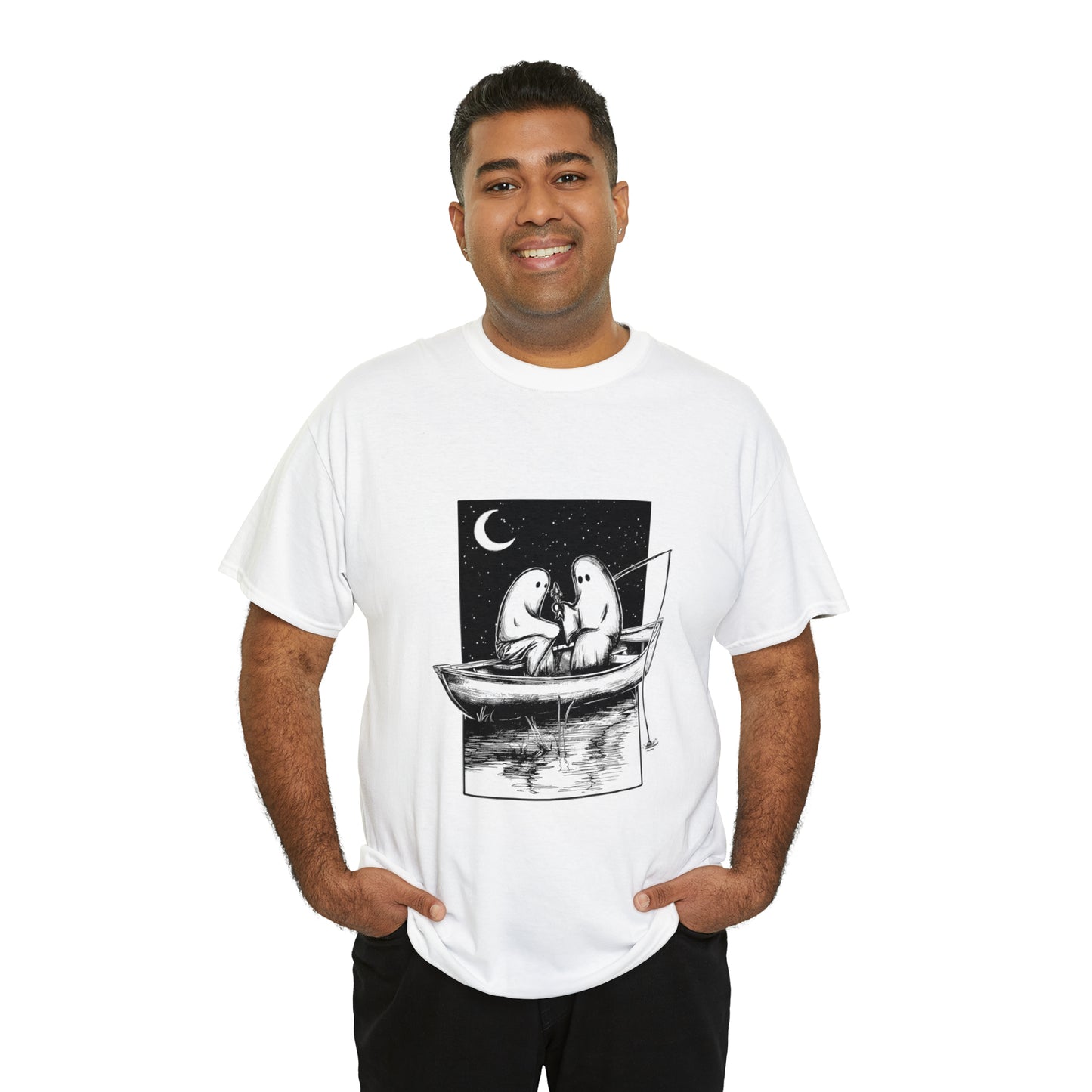 NO FEET LTD. Two ghosts in a boat T-shirt ...