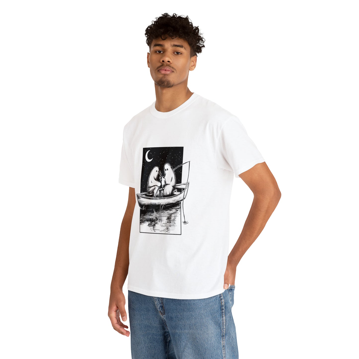 NO FEET LTD. Two ghosts in a boat T-shirt ...
