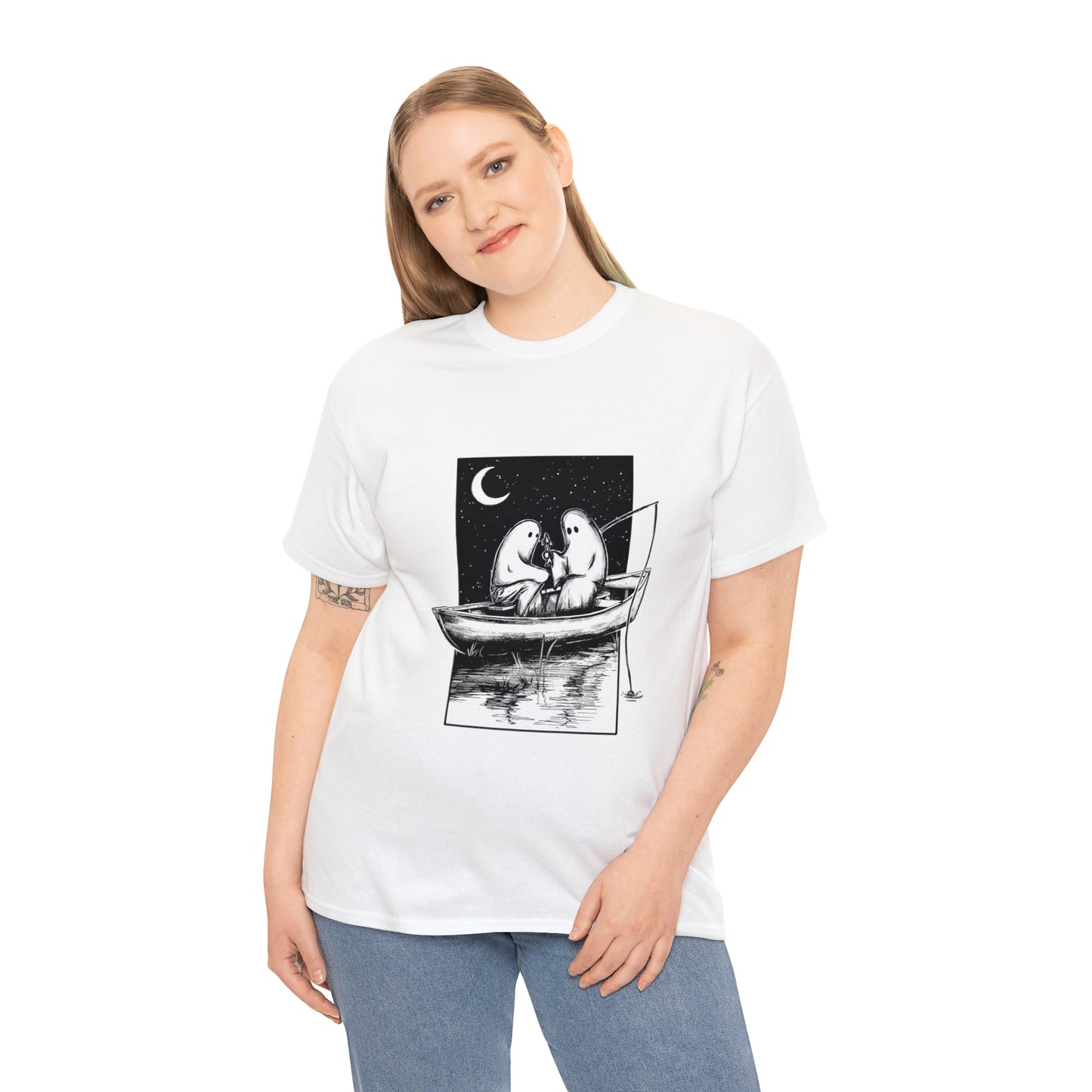NO FEET LTD. Two ghosts in a boat T-shirt ...