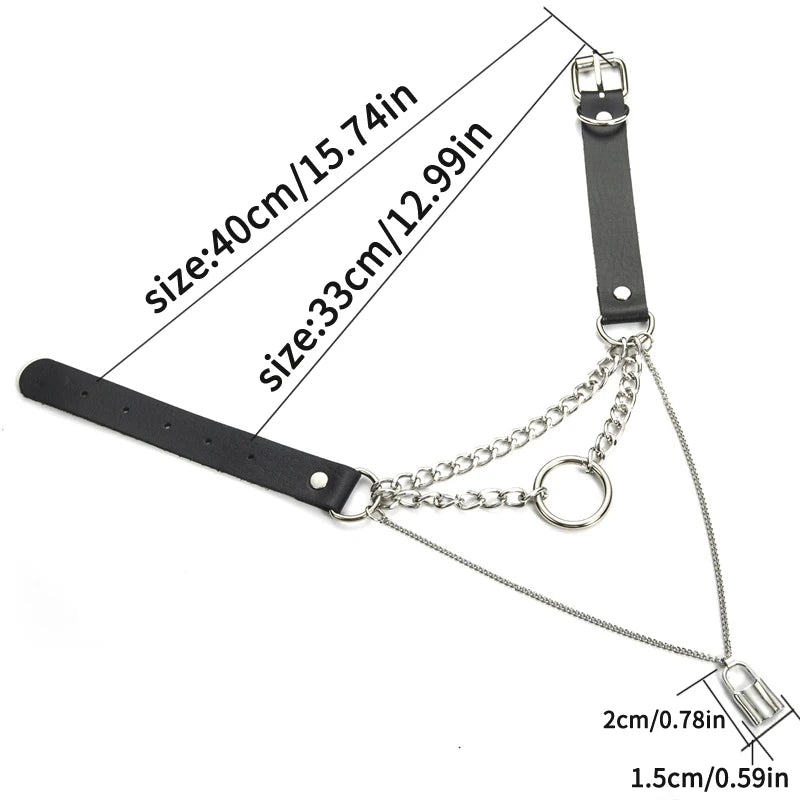 Egirl Choker Collar Lock Gothic Necklace Punk Goth Jewelry Harajuku Style Black Chocker Emo Grunge Aesthetic Accessories