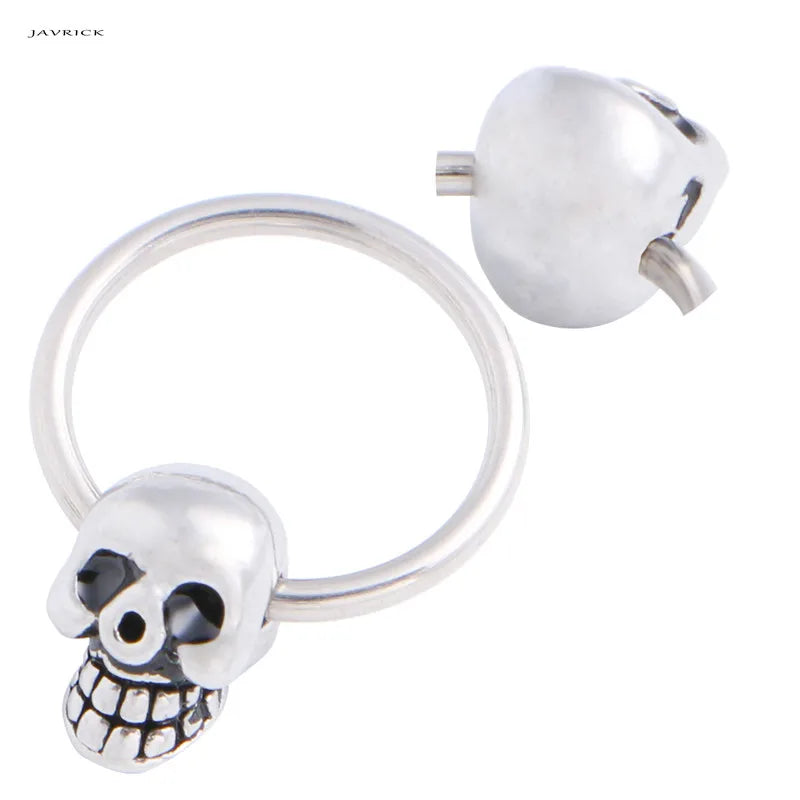 Skull Head Ear Piercing Studs Earrings Titanium Steel Ear Ghost Studs Personality jewelry gift