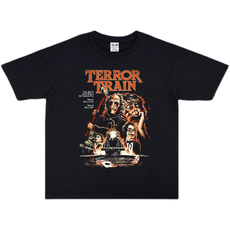 European and American-Style Short-Sleeved Printed T-shirts for Men and Women