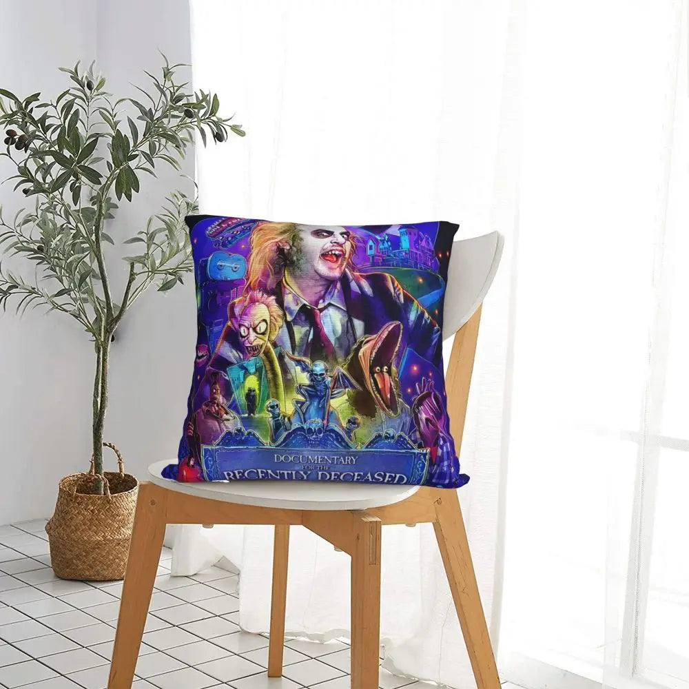 Justice For Bob - B-Beetlejuices Movie Square Pillowcases Home Cushion Cover Creative Home Decoration Throw Pillow Case 45*45