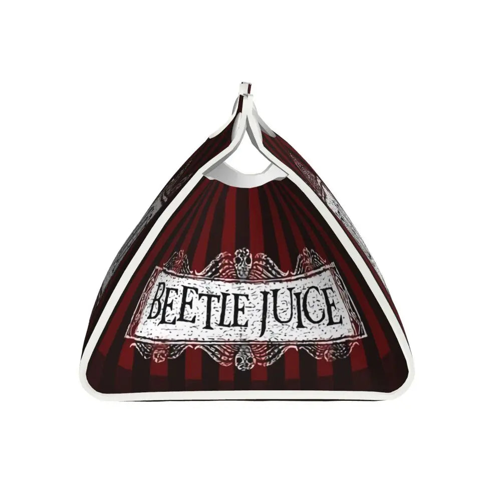 Custom Horror Movie Beetlejuices Tissue Box Holder Rectangular Tim Burton Style PU Leather Facial Tissue Box Cover for Bathroom