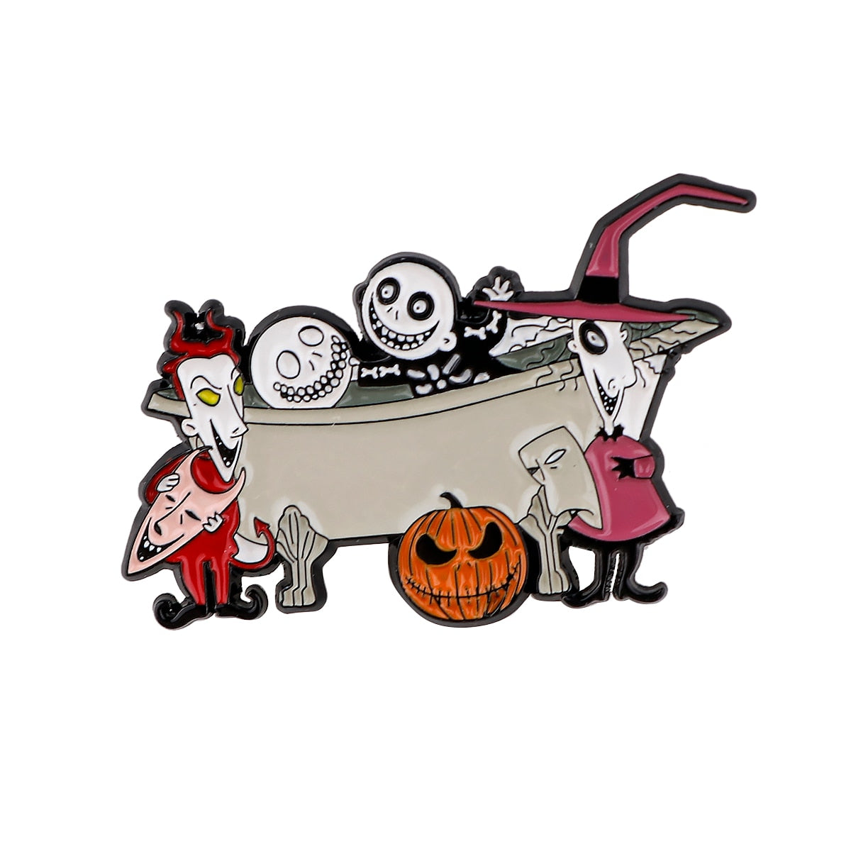 Nightmare Before Christmas Pins Santa Claus Brooch Cartoon Ghost Badge For Bags Jeans Scarf Lapel Pin Jewelry Best Gift