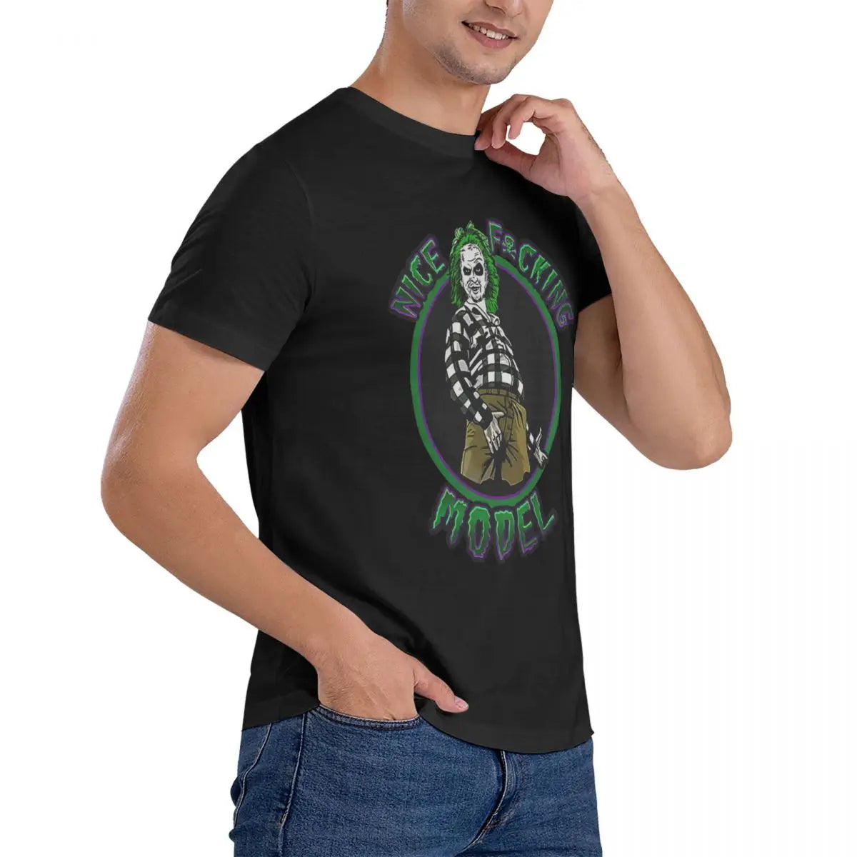 B-Beetlejuices Halloween Horror T-Shirts Men Women Novelty Pure Cotton Tee Shirt Short Sleeve T Shirts Gift Idea Clothing