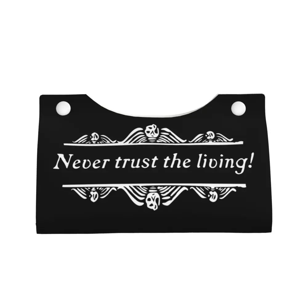Custom Horror Movie Beetlejuices Tissue Box Holder Rectangular Tim Burton Style PU Leather Facial Tissue Box Cover for Bathroom