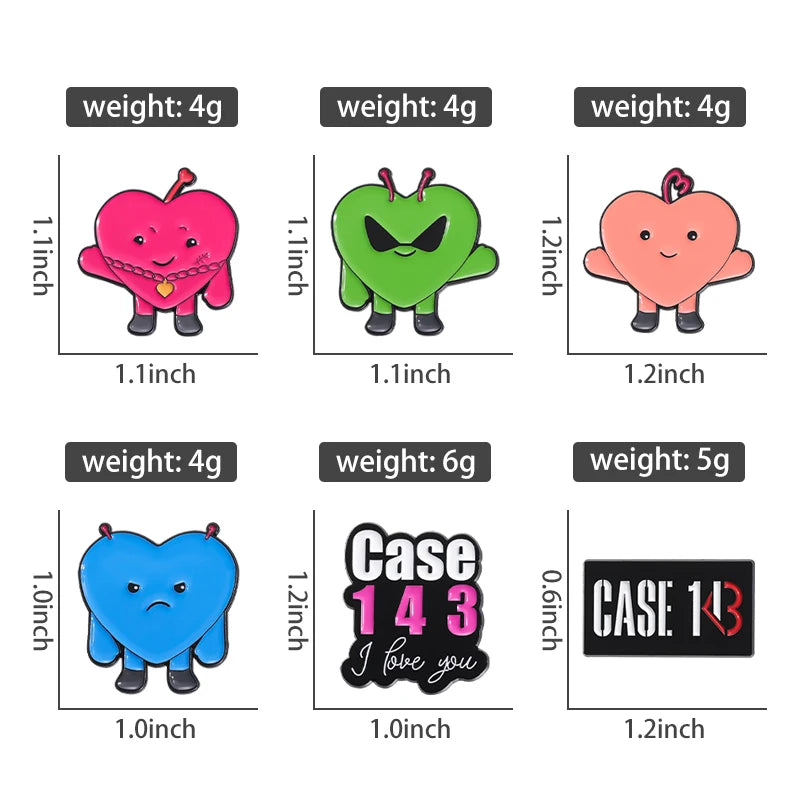 3-6 pcs/set Anime TV Movies Enamel Pins Horror Movie Characters Brooches Lapel Badges Jewelry Gift for Fans Friends