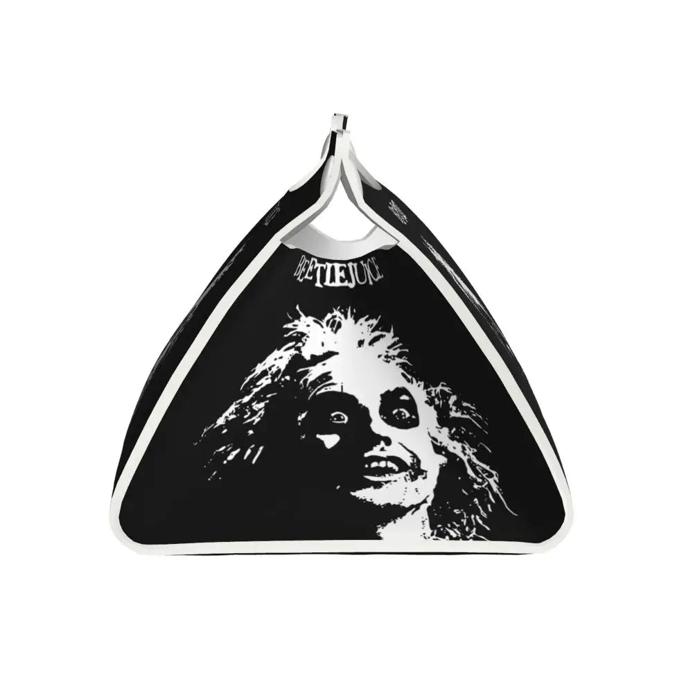 Custom Horror Movie Beetlejuices Tissue Box Holder Rectangular Tim Burton Style PU Leather Facial Tissue Box Cover for Bathroom