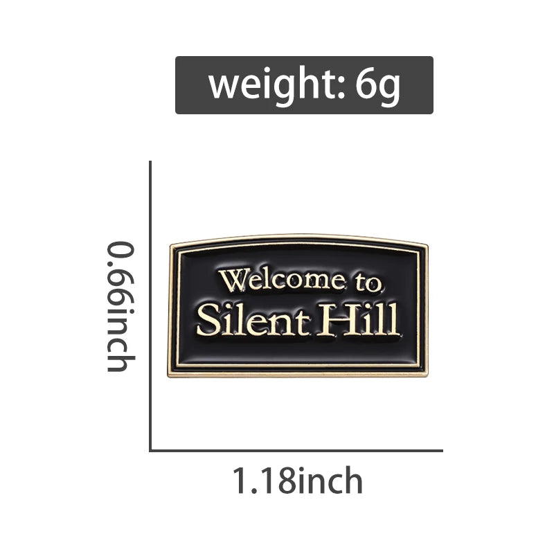 Welcome To Silent Hill Enamel Pin Horror Game Cool Anime Brooch Lapel Badge Inspired Jewelery Gifts for fans Players Friends