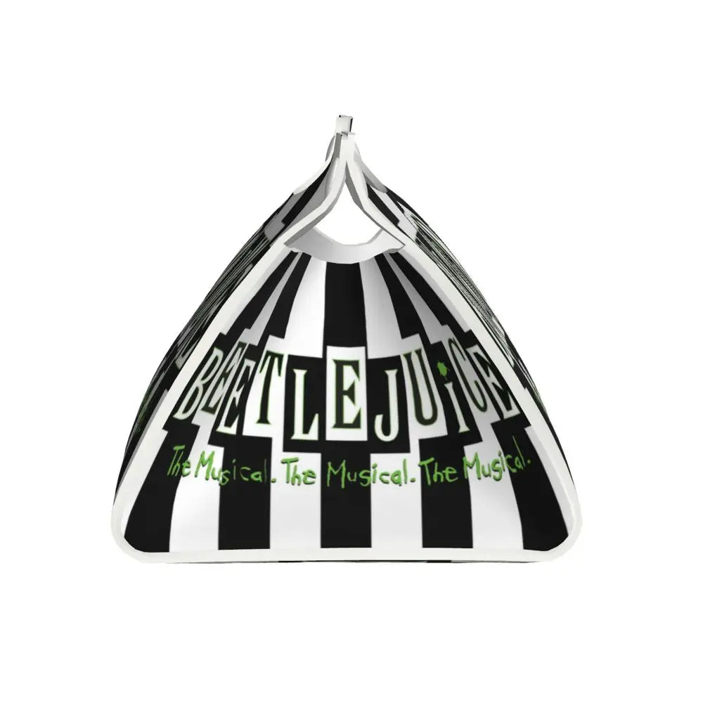 Custom Horror Movie Beetlejuices Tissue Box Holder Rectangular Tim Burton Style PU Leather Facial Tissue Box Cover for Bathroom