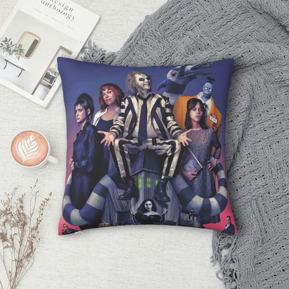 Justice For Bob - B-Beetlejuices Movie Square Pillowcases Home Cushion Cover Creative Home Decoration Throw Pillow Case 45*45