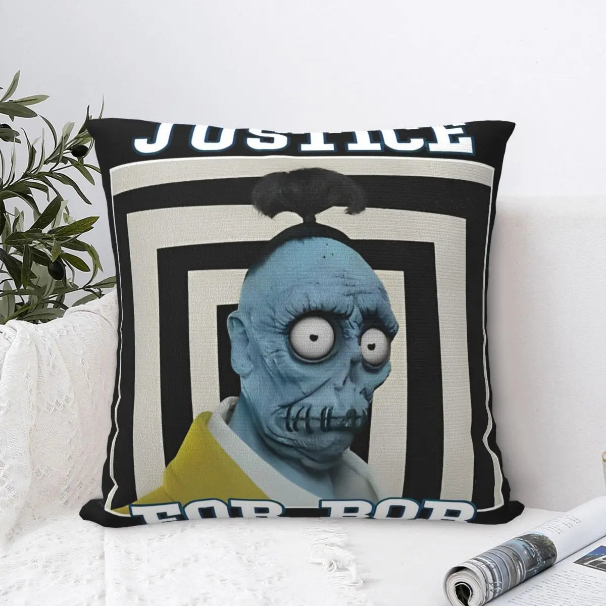 Justice For Bob - B-Beetlejuices Movie Square Pillowcases Home Cushion Cover Creative Home Decoration Throw Pillow Case 45*45