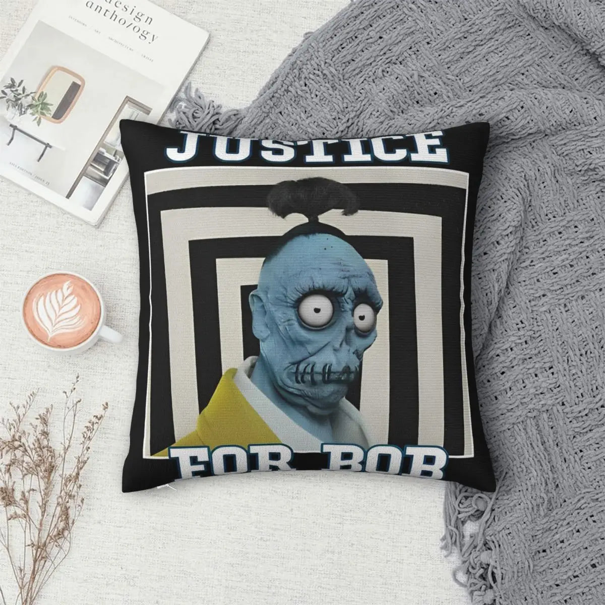 Justice For Bob - B-Beetlejuices Movie Square Pillowcases Home Cushion Cover Creative Home Decoration Throw Pillow Case 45*45