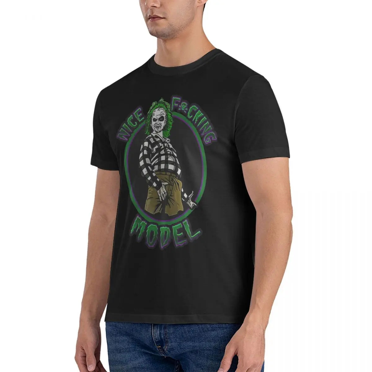 B-Beetlejuices Halloween Horror T-Shirts Men Women Novelty Pure Cotton Tee Shirt Short Sleeve T Shirts Gift Idea Clothing