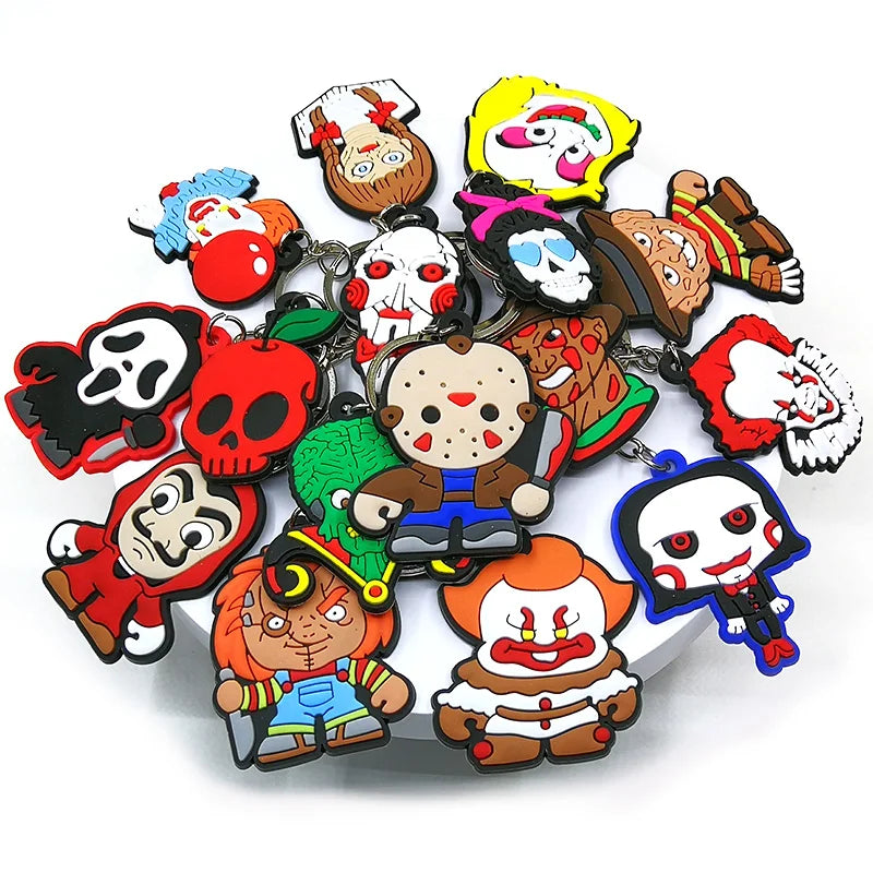 1PCS PVC Horror Key Chains MULTI Characters