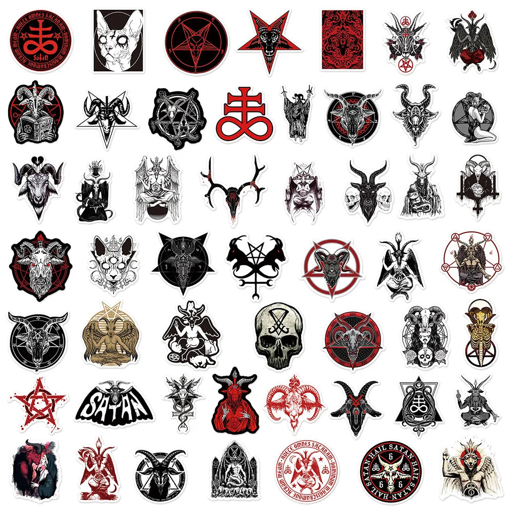 10/30/50PCS Horror Devil Satan Gothic Stickers Decals Decoration Suitcase Scrapbooking Phone Laptop Stationery Cool Kid Sticker