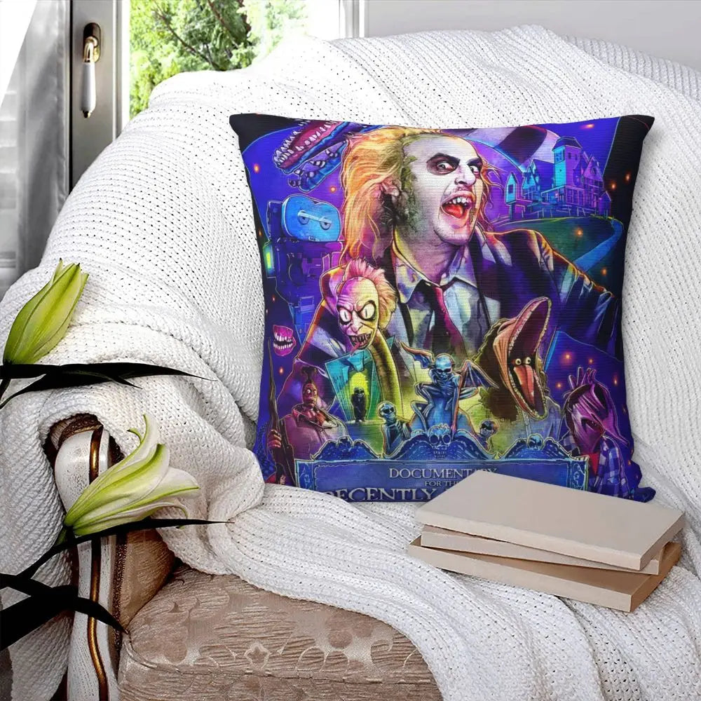 Justice For Bob - B-Beetlejuices Movie Square Pillowcases Home Cushion Cover Creative Home Decoration Throw Pillow Case 45*45