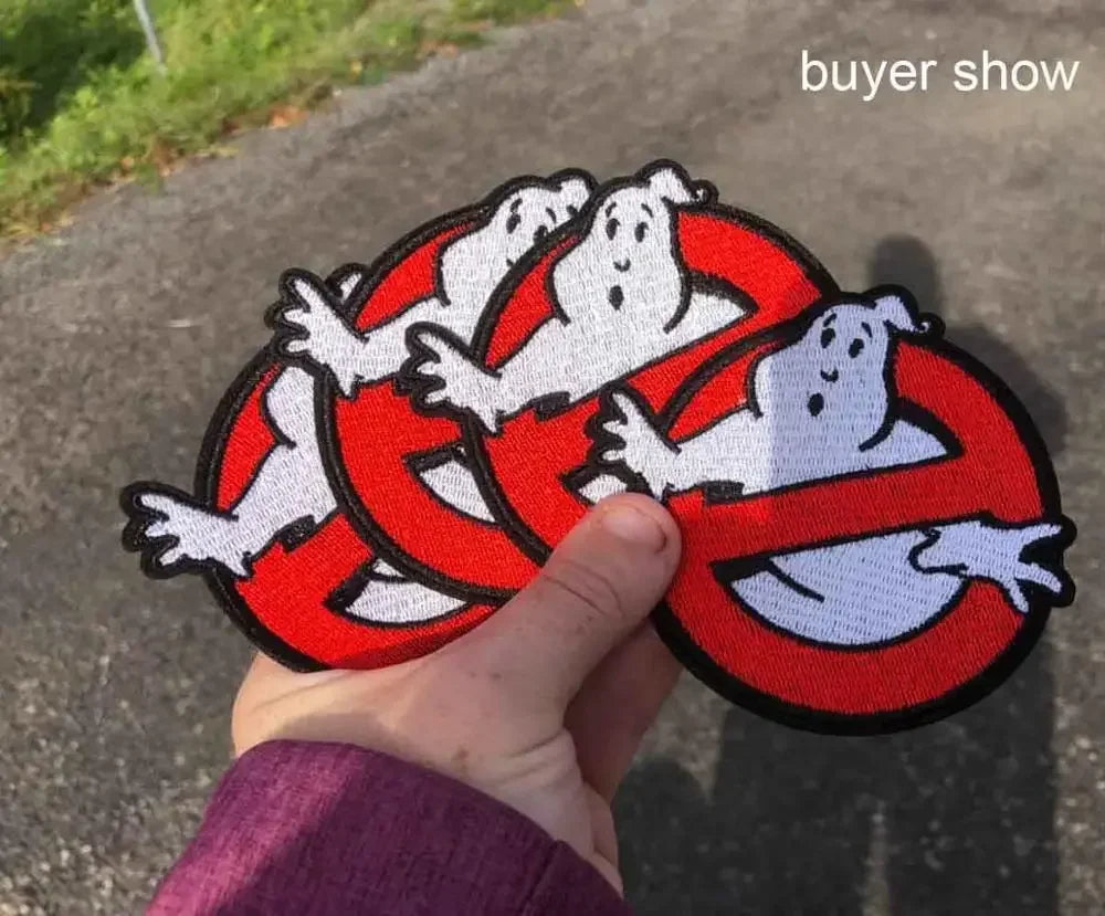 Ghostbuster Tactical Embroidered Patches Iron on Punk Patch for Clothes Stickers Horror Movie Morale Badge Backpack Accessory