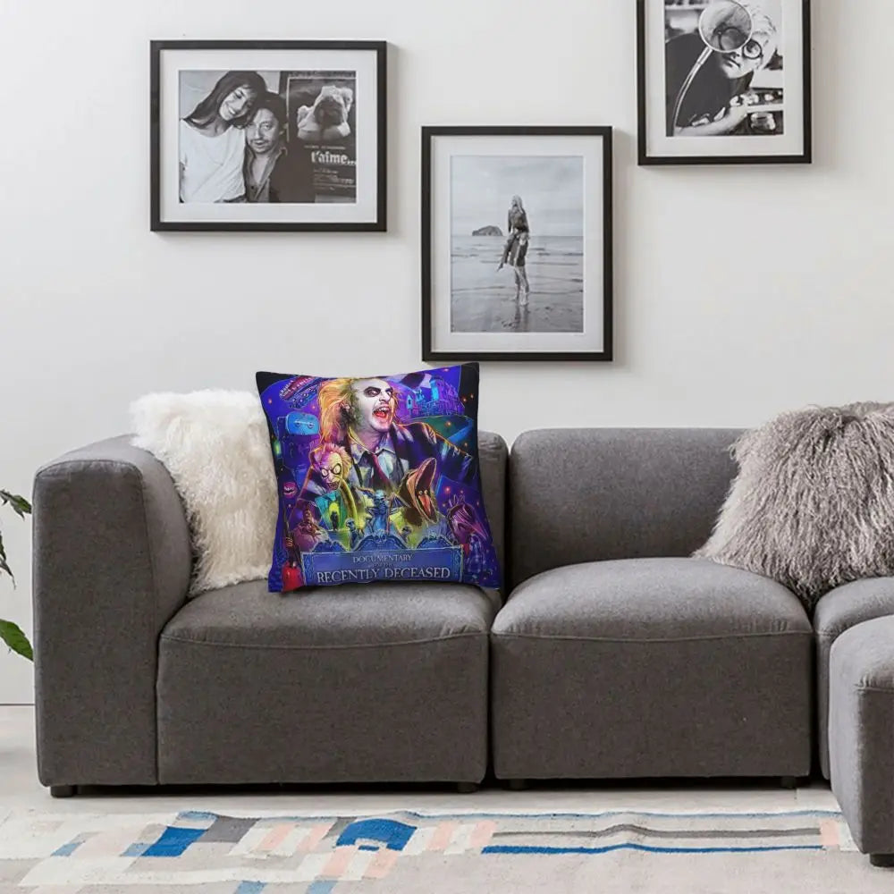 Justice For Bob - B-Beetlejuices Movie Square Pillowcases Home Cushion Cover Creative Home Decoration Throw Pillow Case 45*45