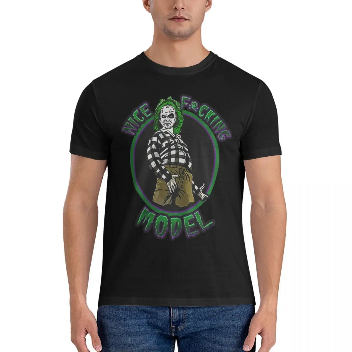 B-Beetlejuices Halloween Horror T-Shirts Men Women Novelty Pure Cotton Tee Shirt Short Sleeve T Shirts Gift Idea Clothing
