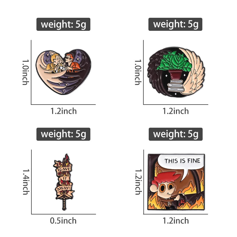 3-6 pcs/set Anime TV Movies Enamel Pins Horror Movie Characters Brooches Lapel Badges Jewelry Gift for Fans Friends