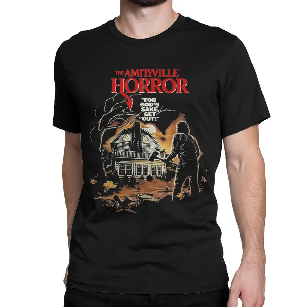 The Amityville Horror Casual 100% Cotton Tees Men's T-Shirt Short Sleeve T Shirt O Neck Clothing Plus Size streetwear tshirt