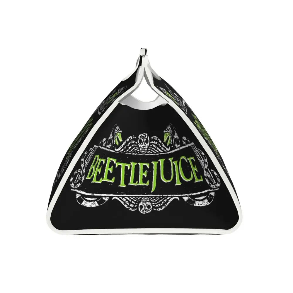 Custom Horror Movie Beetlejuices Tissue Box Holder Rectangular Tim Burton Style PU Leather Facial Tissue Box Cover for Bathroom