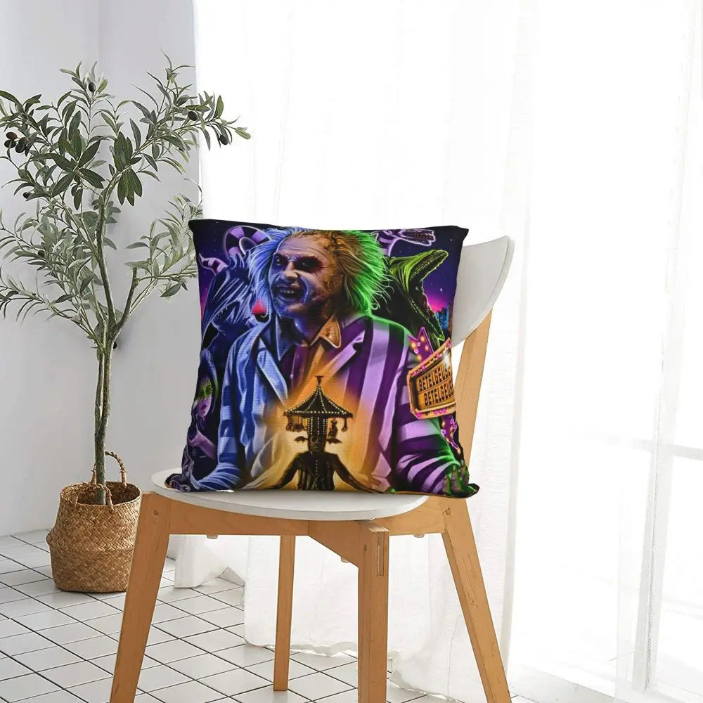Justice For Bob - B-Beetlejuices Movie Square Pillowcases Home Cushion Cover Creative Home Decoration Throw Pillow Case 45*45