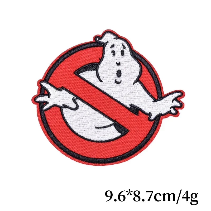 Ghostbuster Tactical Embroidered Patches Iron on Punk Patch for Clothes Stickers Horror Movie Morale Badge Backpack Accessory