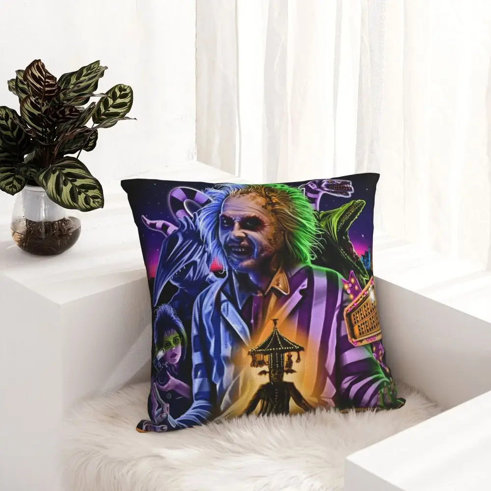Justice For Bob - B-Beetlejuices Movie Square Pillowcases Home Cushion Cover Creative Home Decoration Throw Pillow Case 45*45
