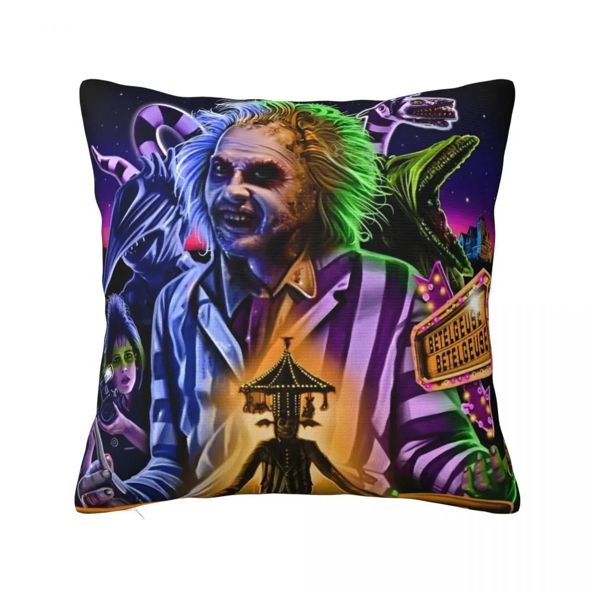 Justice For Bob - B-Beetlejuices Movie Square Pillowcases Home Cushion Cover Creative Home Decoration Throw Pillow Case 45*45