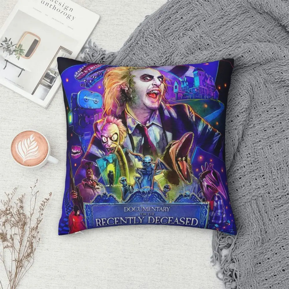 Justice For Bob - B-Beetlejuices Movie Square Pillowcases Home Cushion Cover Creative Home Decoration Throw Pillow Case 45*45