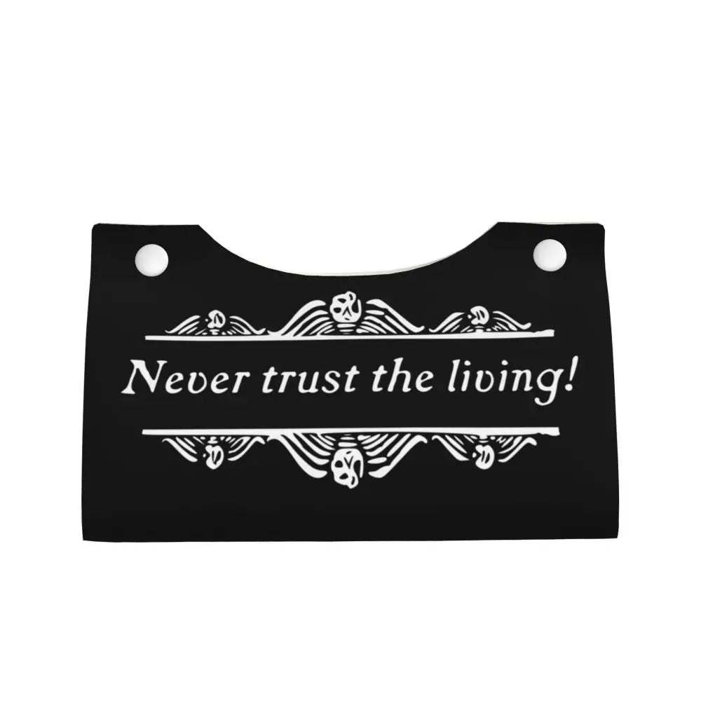 Custom Horror Movie Beetlejuices Tissue Box Holder Rectangular Tim Burton Style PU Leather Facial Tissue Box Cover for Bathroom
