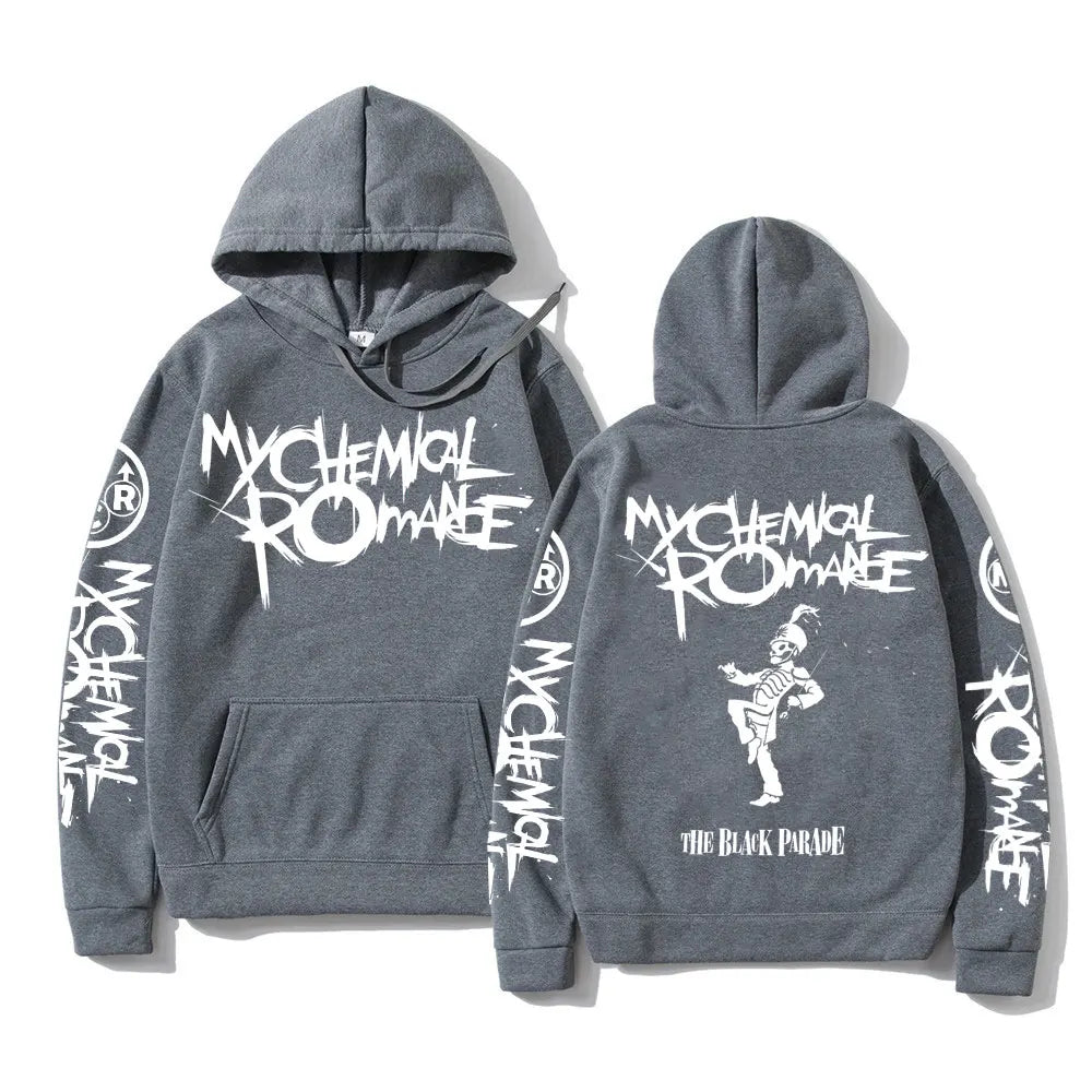 My Chemical Romance Double Sided Graphic Hoodies Streetwear Men Women Black Parade Punk Emo Rock Hoodie Men's Hooded Sweatshirt