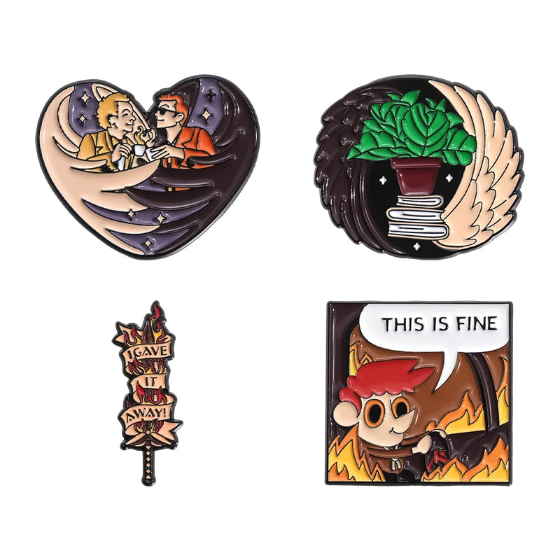 3-6 pcs/set Anime TV Movies Enamel Pins Horror Movie Characters Brooches Lapel Badges Jewelry Gift for Fans Friends