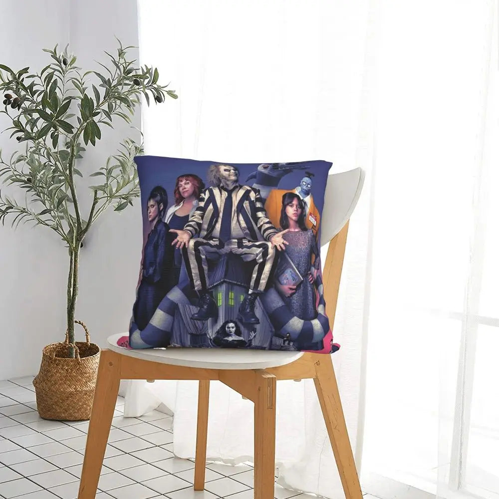 Justice For Bob - B-Beetlejuices Movie Square Pillowcases Home Cushion Cover Creative Home Decoration Throw Pillow Case 45*45
