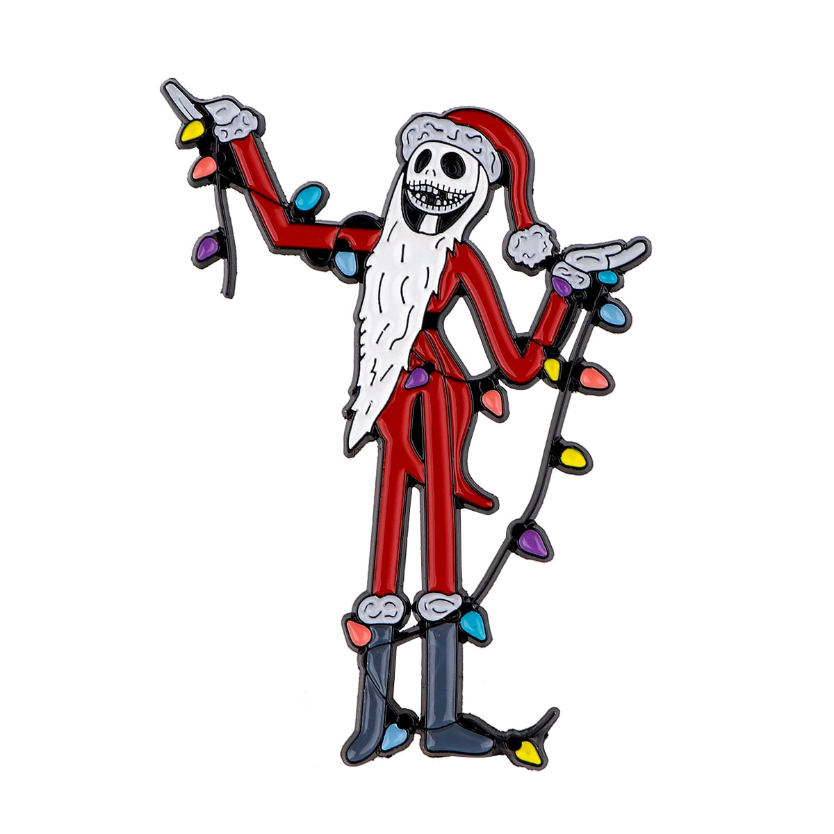Nightmare Before Christmas Pins Santa Claus Brooch Cartoon Ghost Badge For Bags Jeans Scarf Lapel Pin Jewelry Best Gift