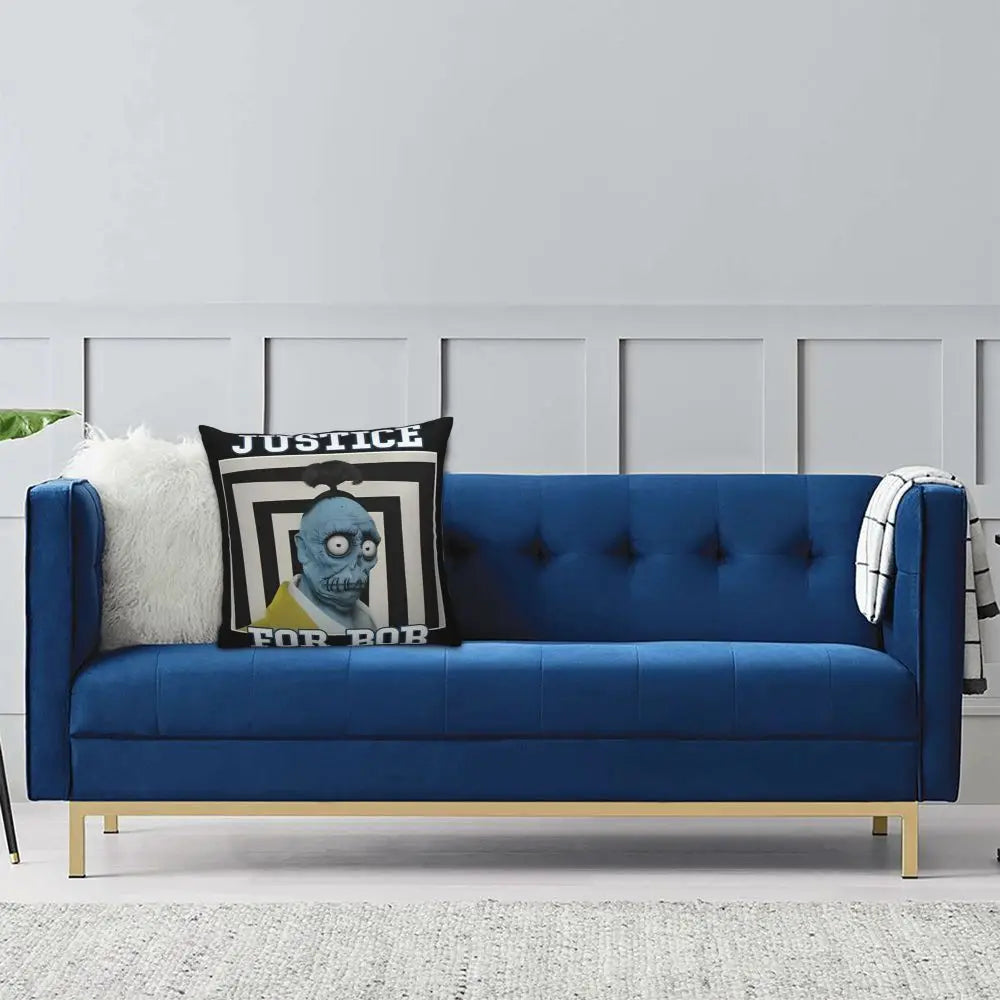 Justice For Bob - B-Beetlejuices Movie Square Pillowcases Home Cushion Cover Creative Home Decoration Throw Pillow Case 45*45