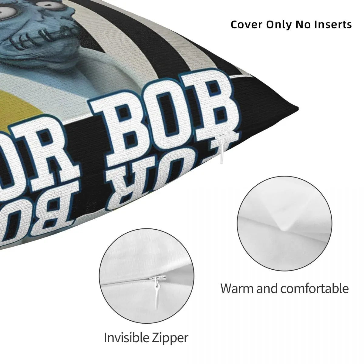 Justice For Bob - B-Beetlejuices Movie Square Pillowcases Home Cushion Cover Creative Home Decoration Throw Pillow Case 45*45