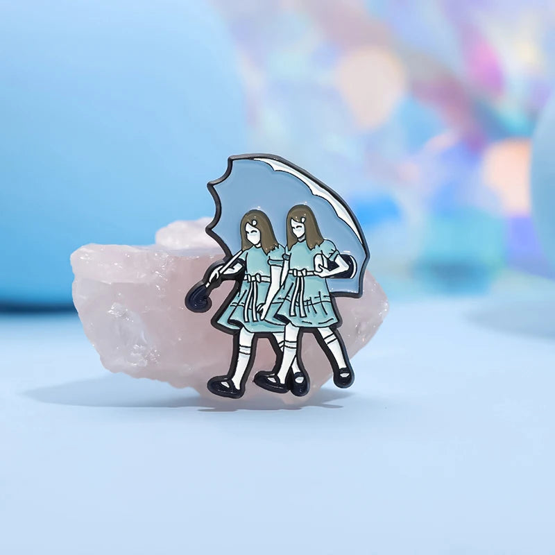 3-6 pcs/set Anime TV Movies Enamel Pins Horror Movie Characters Brooches Lapel Badges Jewelry Gift for Fans Friends