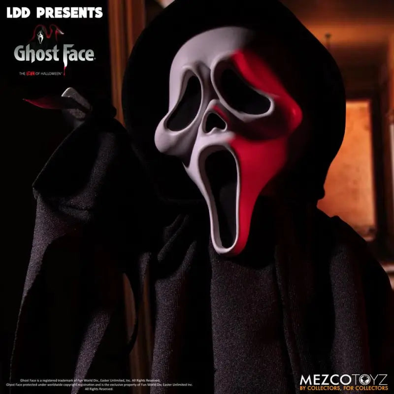 Original MEZCO LDD PRESENTS Ghost Face Living Dead Dolls Horror Film Model Collection 10" Dolls Action Figure Collector's Gift