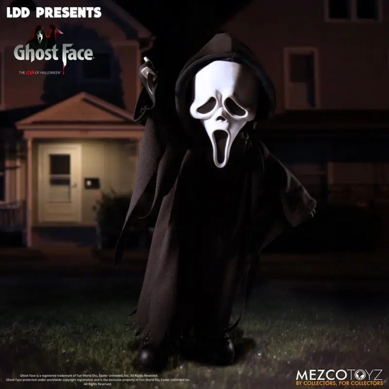 Original MEZCO LDD PRESENTS Ghost Face Living Dead Dolls Horror Film Model Collection 10" Dolls Action Figure Collector's Gift