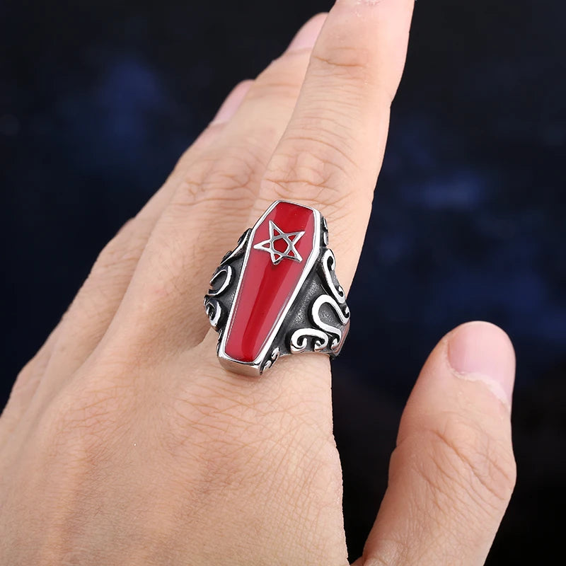 Gothic Vampire Coffin Ring