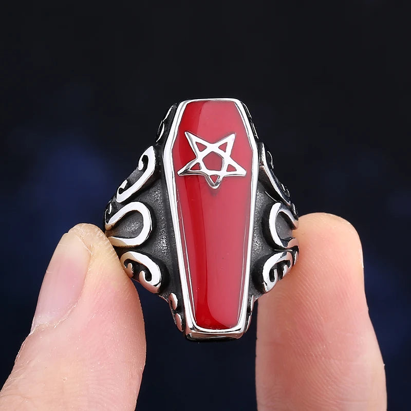 Gothic Vampire Coffin Ring