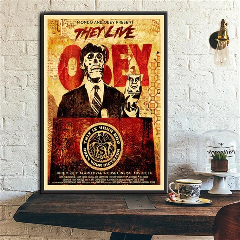 Canvas Oil Painting Hot They Live Horror Movie Film John Carpenter Poster Prints Art Wall Pictures For Living Room Home Decor