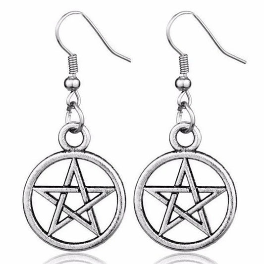 Witch Pentagram Earrings, Gothic Earrings, Emo Earrings, Witchy Earrings, PunkN Disorder, Etsy's Witches, Best Seller