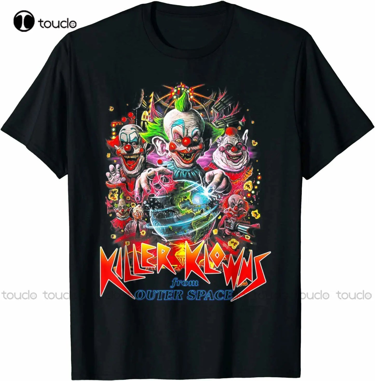 Scary Killer Klowns From Outer Space Alien Clown Halloween T-Shirt Trend 2021 Girls Uniform Shirts Custom Aldult Teen Unisex