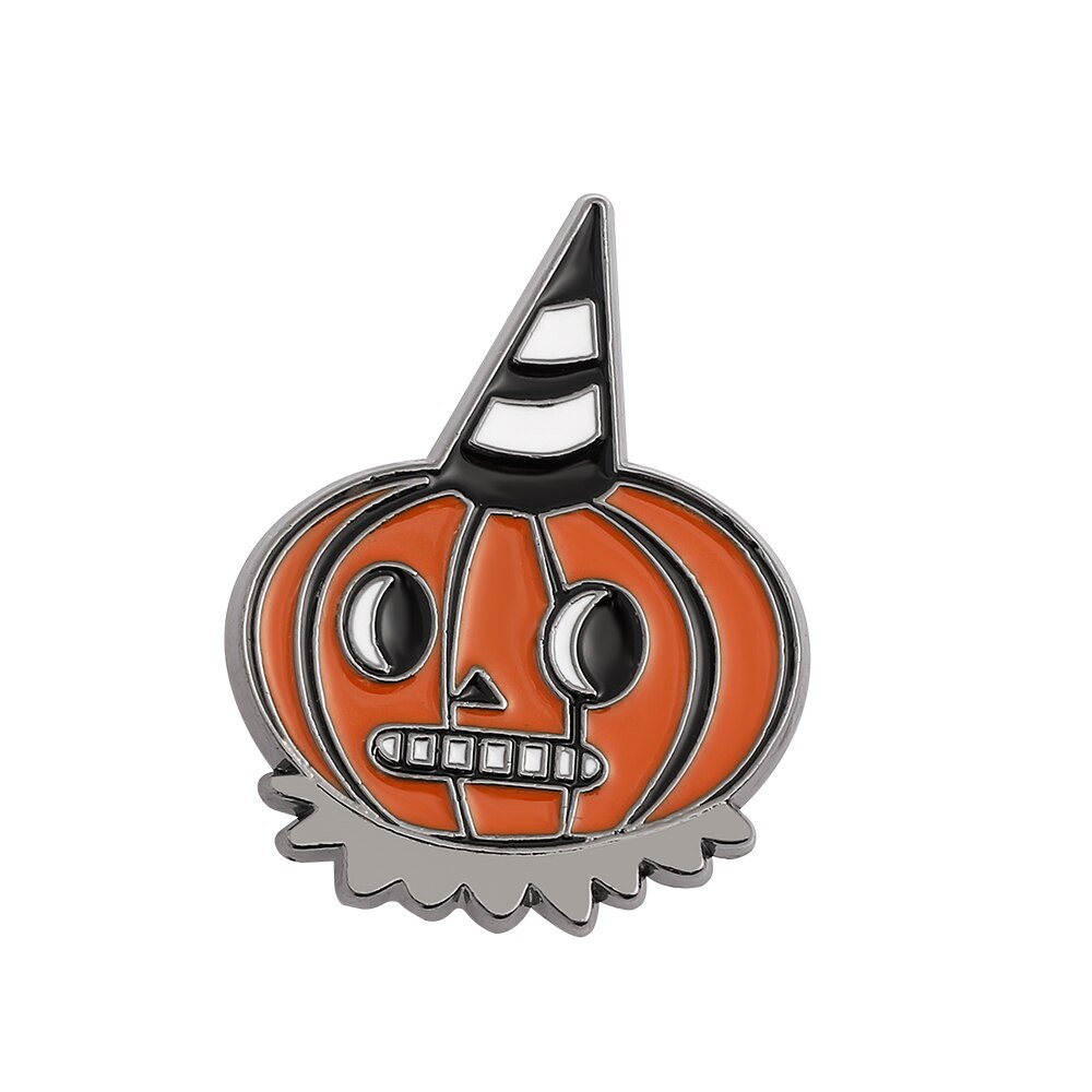 Halloween Enamel Pins Edward Scissor Hands Beetlejuice Pumpkin Head & Classic Pumpkin