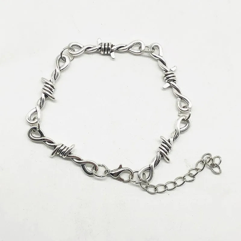 Small Wire Brambles Iron Unisex Choker Bracelet Women Hip-hop Gothic Punk Style Barbed Wire Little Thorns Bracelet Choker Gifts